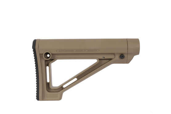 The Magpul MOE fixed carbine stock flat dark earth is designed for Mil-Spec buffer tubes